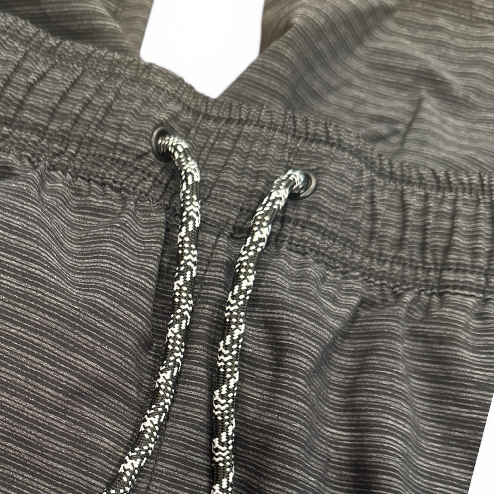 Black Textured Drawstring Shorts - Picture 11 of 12